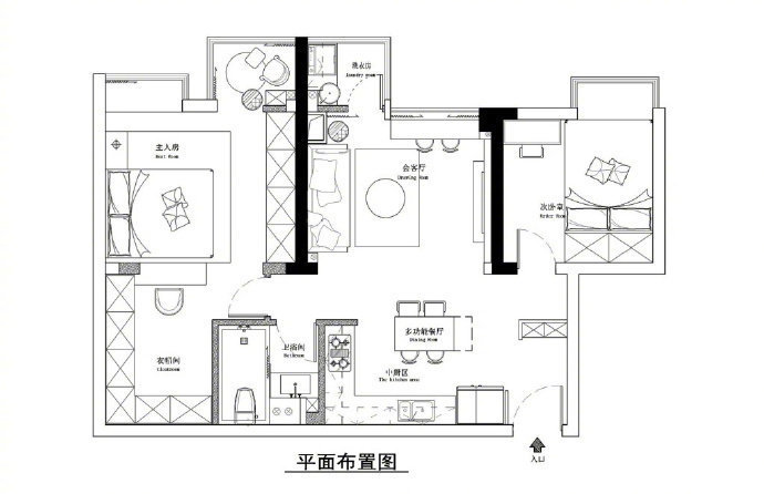 85平三室公寓設(shè)計(jì)，衣帽間無疑是最滿意